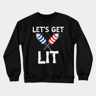 Let's Get Lit Fireworks Crewneck Sweatshirt